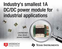 TI has 3mm x 3.8mm DC/DC power modules